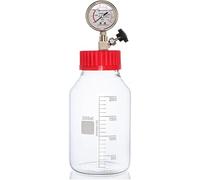 Glass Vacuum Chamber,Degassing Chamber Kit,250ml-2000ml,with Stainless Steel Vacuum Gauge,Resin Bubble Remover,Good Sealing,for Degassing Resin, Silicone and Epoxies(2000ml)