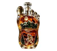 Glass Whiskey Bottle - Leakproof Bourbon Bottle Desk Ornament