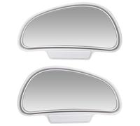 Glass Wing Mirror Espejo Retrovisor Coche Kit Asistencia Para Monitor Aparcamiento Punto Ciego Auxiliar Accesorios Para Automóvil Gran Angular Convexo Universal(Blanco)