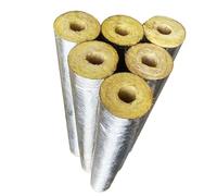 Glass Wool Insulation Pipe Shell, Aluminum Foil Self-Adhesive ×1, Fire Resistant High Temperature Steam Material(ID114MM/THK50MM)