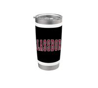 Glassboro New Jersey Souvenir College Style Red Text Vaso térmico de acero inoxidable de doble pared