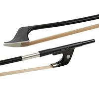 GLASSER Arco de contrabajo, Carbono Grafito, Made in USA, G5000X-34, Modelo alemán, Cinta de niquel-plata, para 3/4 Contrabajo