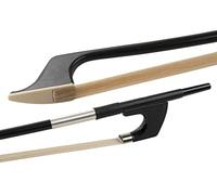 GLASSER Arco de contrabajo, Fibra de vidrio, Made in USA, G503SH-34, Modelo alemán, Cinta de niquel-plata, para 3/4 Contrabajo