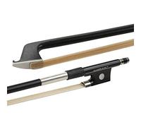 GLASSER Arco de violín, Carbono Grafito, Made in USA, 2000X-12, Cinta de niquel-plata, para 1/2 Violín