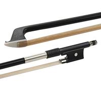 GLASSER Arco de violín,Fibra de vidrio, Made in USA, 203SH-34, Cinta de niquel-plata, para 3/4 Violín