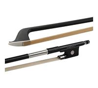 GLASSER Arco de violonchelo, Carbono Grafito, Made in USA, 4000X-12, Cinta de niquel-plata, para 1/2 Violonchelo