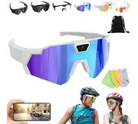 Glasses 4K Baseball Sunglasses With Camera,2026 New Smart-Kamera-Brille,Outdoor Sports HD AufnahmeVideo,kleine Actionkamera ,Radsport Action Sonnenbrille für Männer und Frauen (D,(ohne TF-Karte))