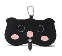 Glasses Case Men Women Portable Cute Sunglasses Myopia Glasses Storage Box Travel Glasses Protective Organizer Gift-Black Pig