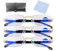 Glasses,Reading Glasses as Seen on TV, No Blue Visions Smart Glass Zoom for Woman and Men, Eye Strain & Sleep, Smart Look Far and Near, For Reading, Computer or TV(3Pcs)