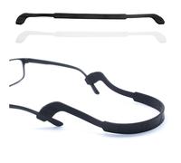 Glasses Strap AntiSlip Silicone Eyeglass Strap Eyewear Retainers Sports Elastic Soft Sunglass Cord Holder for Men Women 2PCSBl