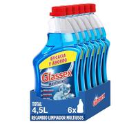 Glassex Limpiador Multiusos Azul. Pack 6x Recambios 750ml