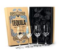 GLASSIQUE CADEAU Copas para Degustar Tequila | Juego de 4 | 160 ml | Vasos Profesionales de Cristal para Beber Tequila Blanco, Reposado y Añejo | Cristalería para Licores y Bebidas Espirituosas