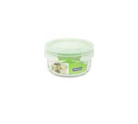 Glasslock Air - Recipiente Hermético Redondo De 0.4l En Vidrio Templado Con Válvula