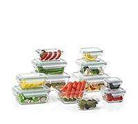GLASSLOCK Air Tight - Recipiente de vidrio para almuerzo (24 piezas)