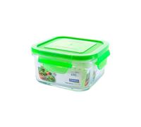 Glasslock Classic - Recipiente Hermético Cuadrado De 0.5l En Vidrio Templado. Verde