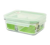 GLASSLOCK (MCRK-067A - Tarro rectangular de cristal templado con válvula Box-to-go (670 ml) Air Type - Microondas
