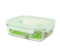 Glasslock (MCRK-092A) Recipiente rectangular de vidrio templado con válvula (920 ml) tipo de aire Box-to-go - Apto para microondas