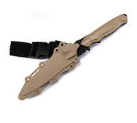 GLASSNOBLE Pinzas de alicates seguras 1:1 cuchillo de goma táctico para entusiastas de entrenamiento militar CS cosplay juguete espada primera sangre accesorios daga marrón