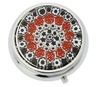 GlassOfVenice Millefiori - Pastillero pequeño de cristal de Murano, redondo, color plateado