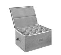 Glassware Storage Box - Wine Glass Organizer, Divided Moving Supplies | Fine China Cup Storage, Protective Glassware Containers, Durables Organizer for Family, Home, Friends, Kitchen Essentialls