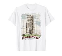 Glastonbury Tor - Monumento vintage y arquitectura sagrada Camiseta