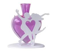 Glasvase - Herzförmige Romantische Blumenstraußhalter | Blumenvase Ständer eines tanzenden Paares | für Zuhause Wohnzimmer Küche Esszimmer Schlafzimmer Büro Gärten Hochzeit Geburtstag