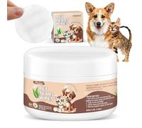 Glaublieb Toallitas Ojos de Perro y Gato, Almohadillas para Cuidado de Ojos, Quitar Manchas De Lágrimas, Prevención De Infecciones Oculares para Zonas sensibles, Ojo, Oreja, Patas (60pcs)