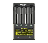 Glaxcidy LiitoKala Lii-500S Cargador Batería Salida móvil USB de 5V, para 14500 18650 26650 Li-Lion, AA AAA Ni-MH,Modo de Prueba/Descarga, con Pantalla táctil LCD, Adaptador de 12V 3A, 4 Bahías