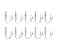 Glayent 10Pc PoE Spliter Waterprof con Video Balun+Adaptador de Corriente Cable MóDulo de Suministro Inyector 48 una 12V para Extensor de CáMara IP