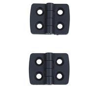 Glayent 10pcs reforzado negro plastico puerta bisagras de 40mm x 30mm