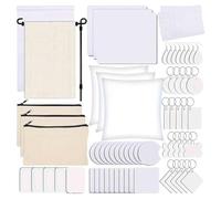 Glayent 128 Piezas de Productos en para Sublimación, Kit de Sublimación para Manualidades con Adornos Navideños, de Impresión Térmica para Manualidades