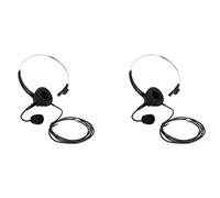 Glayent 2X Auriculares RJ9 Call Center Auriculares Monoaurales Auriculares de Reducción de Ruido Auriculares de Llamadas con Micrófono