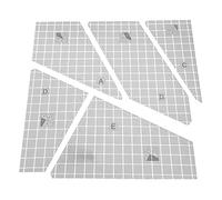 Glayent 5 Piezas Plantilla de Corte de Acolchado CuadríCulas Plantilla de Ochos MáS Locos Juego de Regla de EdredóN Plantillas de Corte de Acolchado AcríLico
