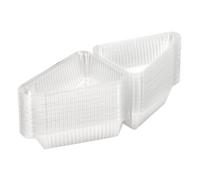 Glayent 50 Recipientes para Rebanadas de Pastel con Tapa con Bisagra, Cajas Desechables para Rebanadas de Pastel, Recipientes Individuales para Tarta de Queso, Portadores de Pasteles
