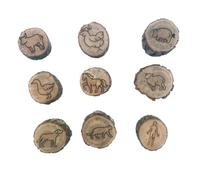 Glayent 9 piezas con forma de de animales, grabado, juguete para niños, suelo fangoso, campo de nieve, de , granja