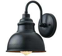 Glayent Aplique de Pared Vintage Cuello de Cisne Luz Industrial Vintage Granja Aplique de Pared Exterior Impermeable (Negro)