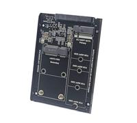 Glayent Carcasa para SSD M2 + MSATA A SATA3.0 de 6 GB, Tarjeta Elevadora con Zócalo de Metal Compatible con SSD M.2 MSATA
