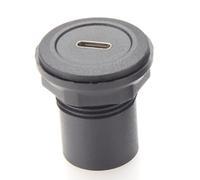 Glayent Conector USB de 22 mm Conector USB C A Conector USB C Adaptador de Montaje en Panel Redondo Convertidor de Acoplador de Montaje Roscado en Panel USB 3.1