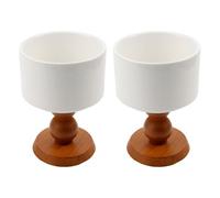 Glayent de Postre de Cerámica Copa de Cerámica Retro de Helado Francesa Cuenco de Postre de Pudín Diseño Elegante para Fiestas Marrón