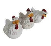 Glayent Decoración de valla de gallina, estatuas divertidas de gallinas de granja, estatua de animales reales para exteriores