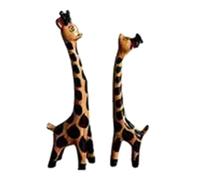 Glayent Estatua de Jirafa Estatua de Jirafa de Madera Decoración de Escritorio Escultura de Jirafa Escultura de Animal Decoración de Estantería de Oficina en Casa C