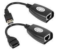 Glayent Extensor de Adaptador de ExtensióN de Cable LAN de USB una RJ45 RJ 45 Amplificador de SeñAl de Puerto de USB una Red