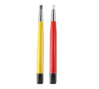Glayent Juego de 2 lápices de limpieza de óxido de reloj, cepillo para rascar, latón y fibra de vidrio, bolígrafo retráctil, reparación de relojes y joyas