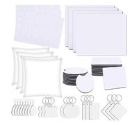 Glayent Juego de 82 Piezas de Productos en para Sublimación, Kit de Sublimación para Manualidades Navideñas, de Impresión Térmica para Manualidades