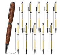 Glayent Juego de bolígrafos para destornilladores de madera de 7 mm Slim Pen Turning Set con recargas accesorios de torno para la fabricación de bolígrafos de oficina, clase y bricolaje, 10 unidades A