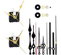 Glayent - Kit de mecanismo de reloj de cuarzo, mecanismos de reloj de pared de repuesto alimentados por Mattery, piezas de movimiento de agujas de reloj