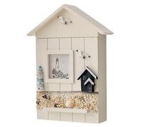 Glayent Organizador de llaves de pared, caja de almacenamiento para llaves de casa, estatua de estilo mediterráneo, decoración de pared para el hogar