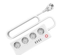 Glayent Regleta eléctrica Tuya Smart Power Strip 4 puertos USB soporte carga rápida enchufe UE