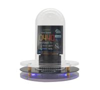 Glayent Reloj Despertador Digital con Tubo RGB de Bitcoin, Reloj Inteligente con Red WiFi, Pantalla LED A Color IPS, Tubo Digital DIY