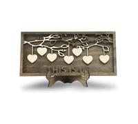 Glayent Señal Familiar Personalizada para Mamá de Árbol de Madera Personalizado Placas de Madera Grabadas Decoración Regalos del Día de la Madre,C